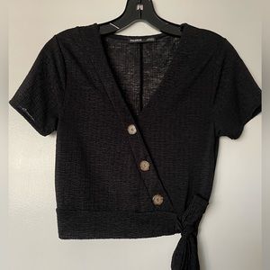 Pull and Bear side tie-up top - Size Small